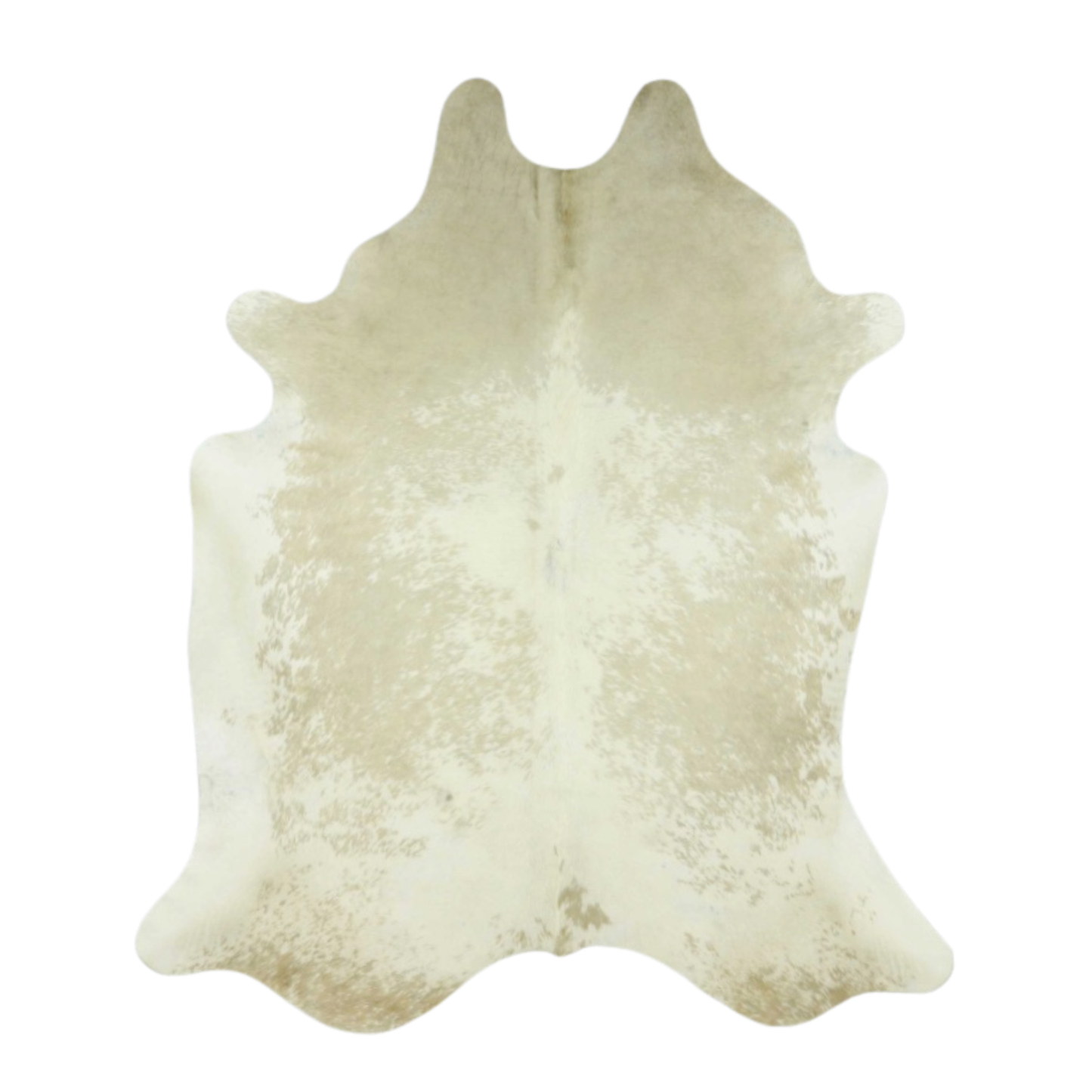 Beige & White Premium Brazilian Hide, XL #0062 6'x 7'