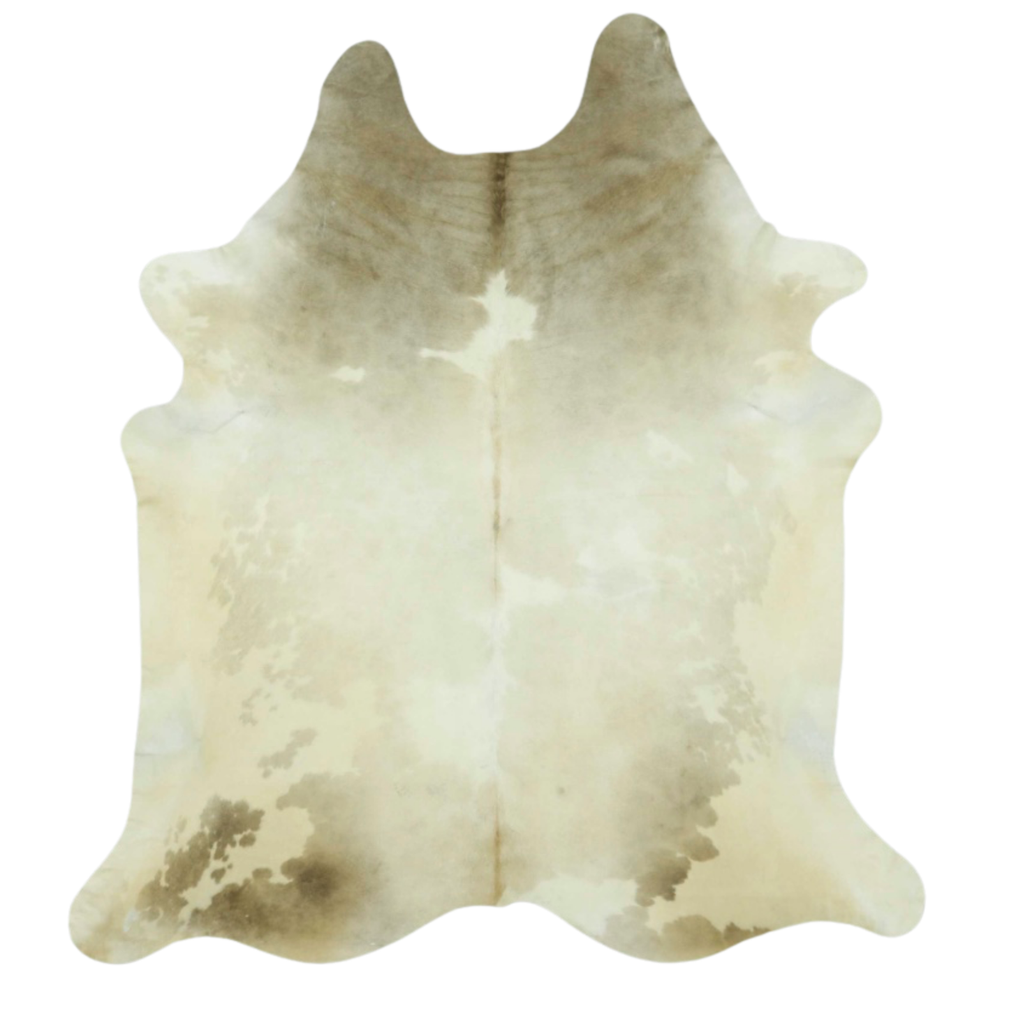 Mushroom and White Premium Brazilian Hide, XL #0731 7'x8'