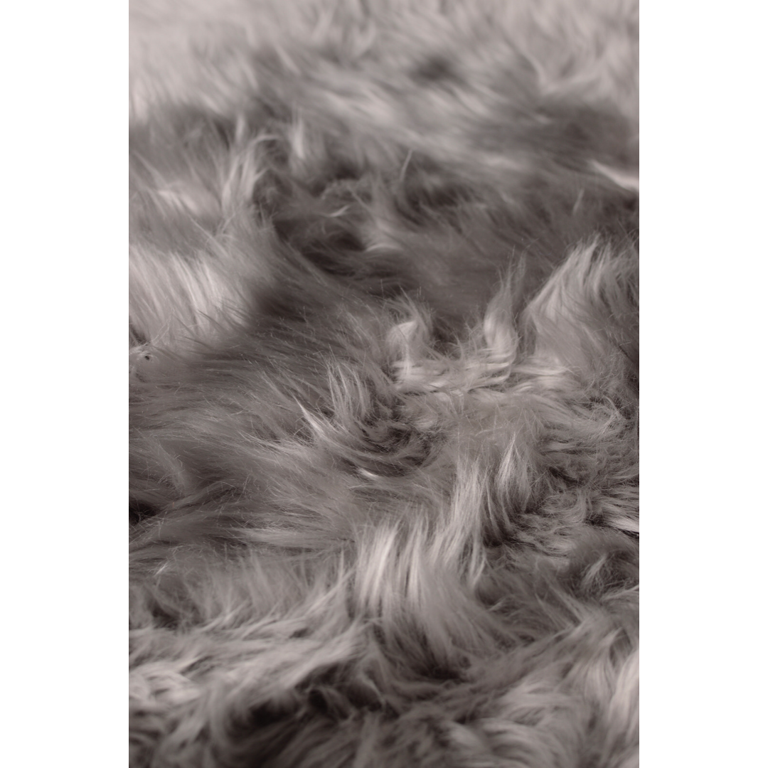 Virgin Australian Sheep Fur 16” Round Pillow VSF16DPLS W