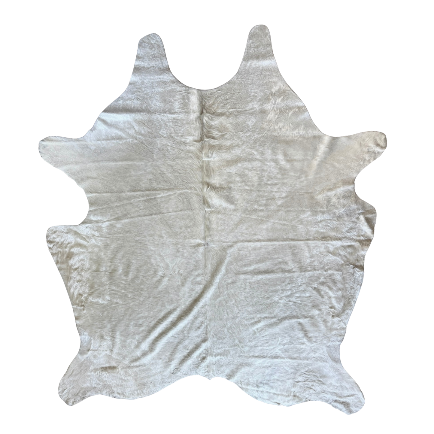 Solid Natural White, Premium Brazilian Cowhide, XL #2473 8'x6'10"