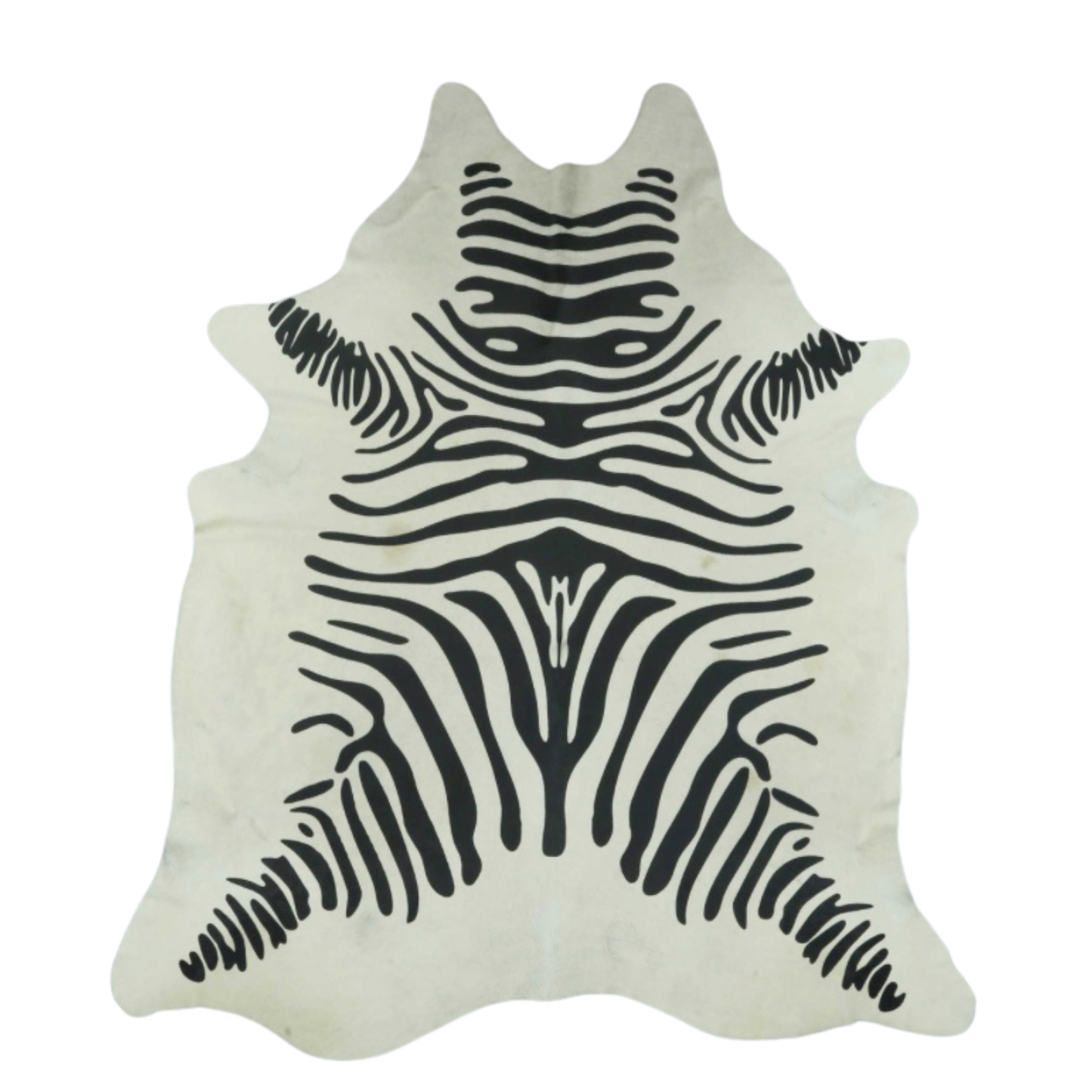 Black & White Zebra Premium Brazilian Cowhide, XL #2556 6'x7'