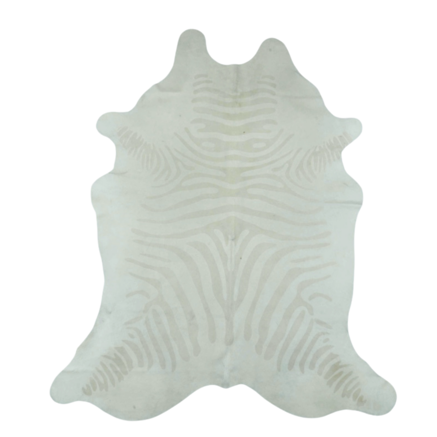 Grey & White Zebra Premium Brazilian Cowhide, XL CH38SW #2883 6x7'1"