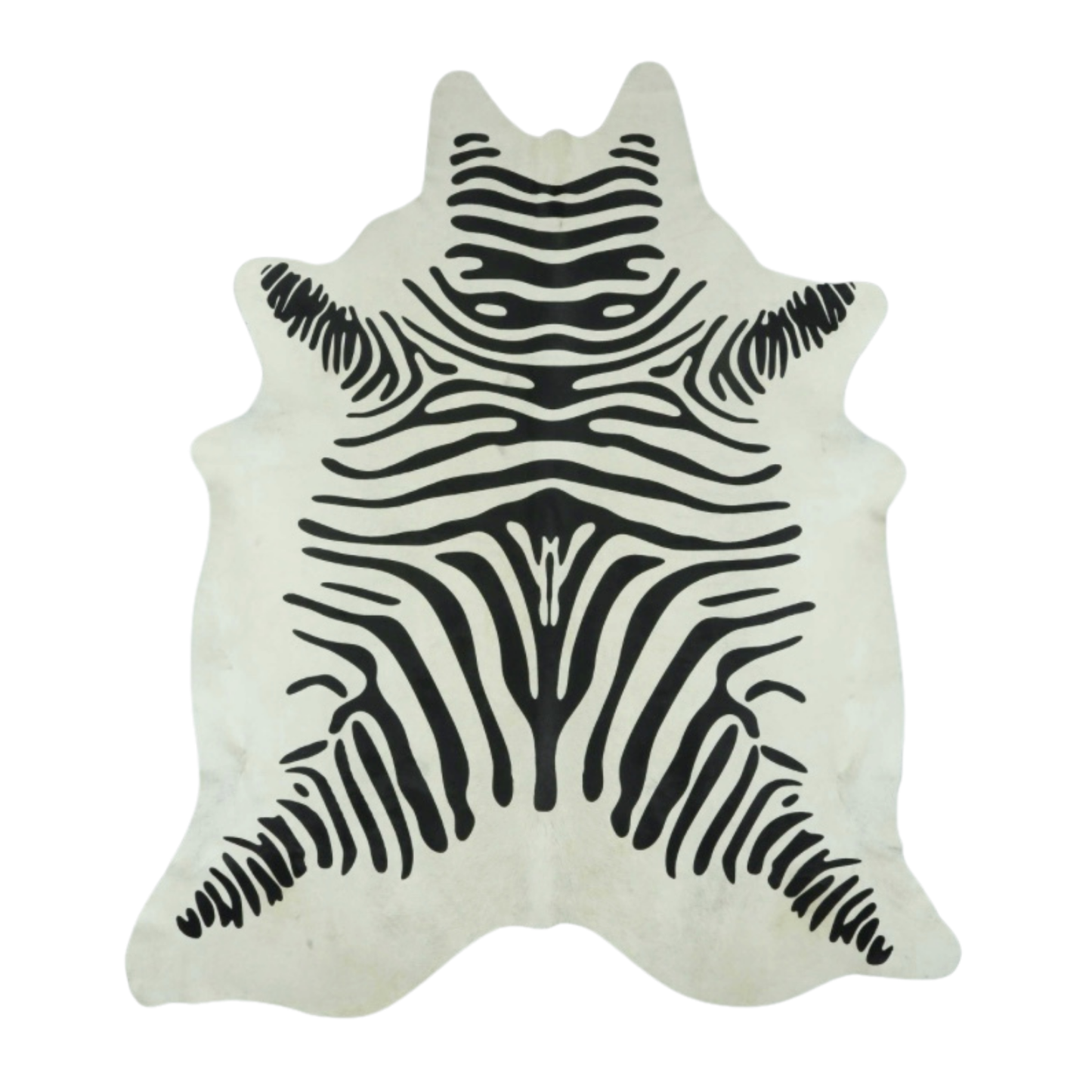Black & White Zebra Premium Brazilian Cowhide, XL #4474 6'x7'
