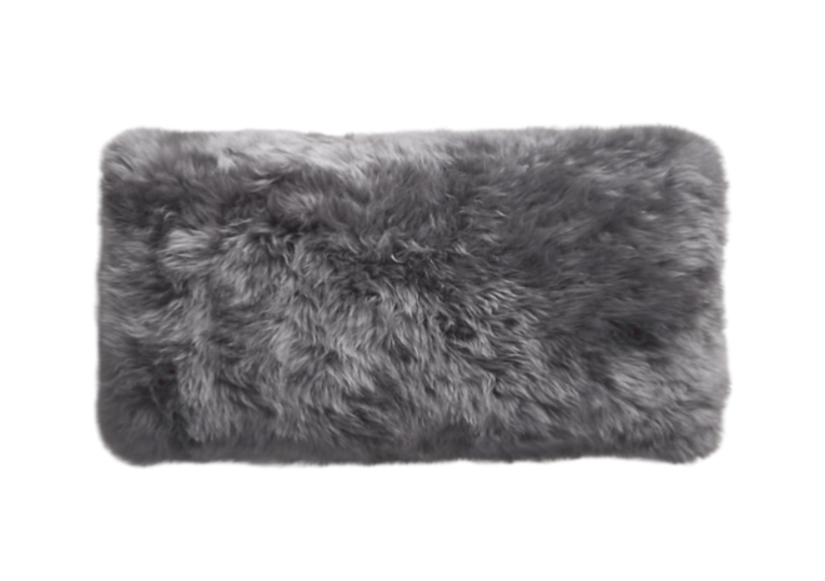 Virgin Australian Sheep Fur 12”x20” Lumbar Pillow VSF1220PLS W