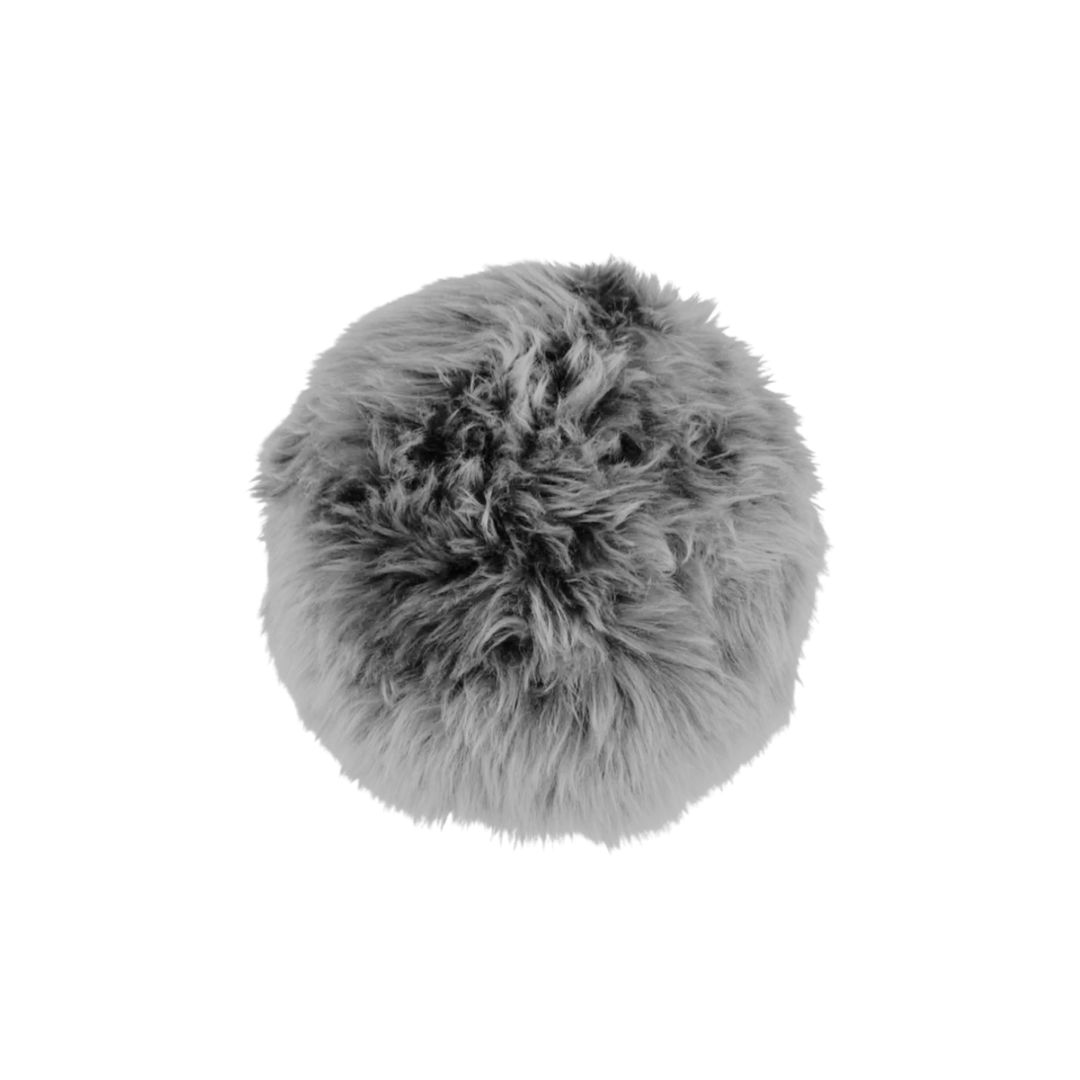 Virgin Australian Sheep Fur 16” Round Pillow VSF16DPLS W