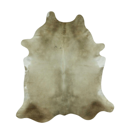 Mushroom and White Premium Brazilian Hide, XL #0199 6'x7'