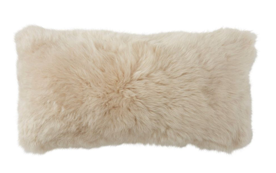 Virgin Australian Sheep Fur 12”x20” Lumbar Pillow VSF1220PLS W