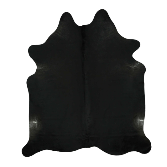 Black Solid Premium Brazilian Hide, XL #1664 6'x7'