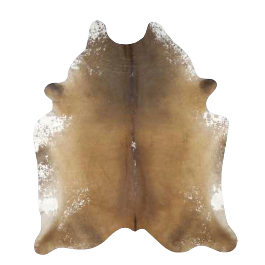 Brown & White, Light Premium Brazilian Hide, XL #189 7'x7'10"