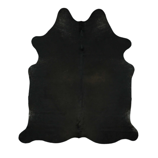 Black Solid Premium Brazilian Hide, XL #2073 6'x7'