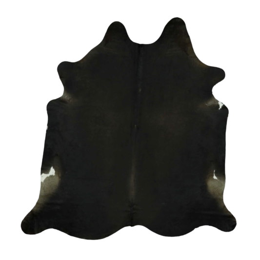 Black Solid Premium Brazilian Hide, XL #2175 6'x7'