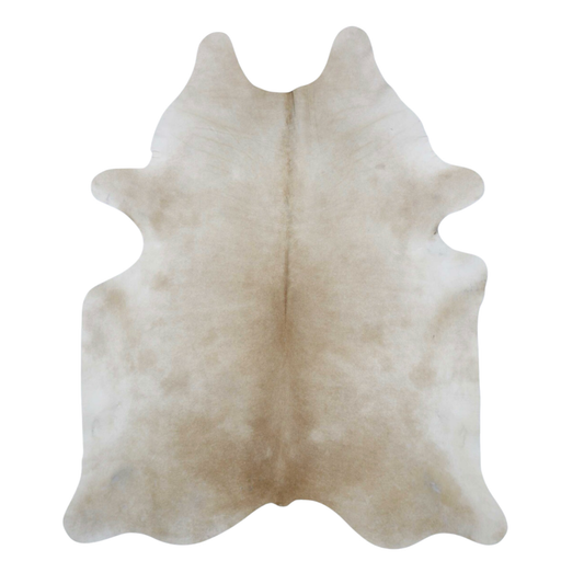 Light Beige Solid Premium Brazilian Hide, XL #28 6'1"x8'