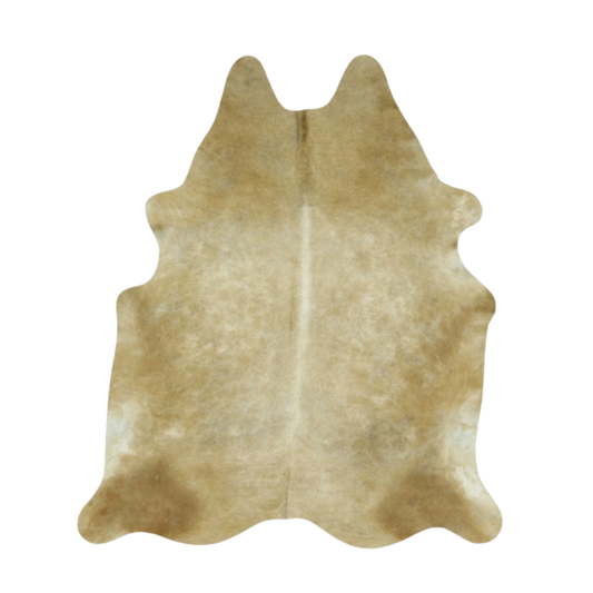 Dark Beige Solid Premium Brazilian Hide, XL #3011 6'x7'