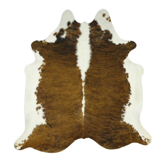 Dark Exotic White Belly Premium Brazilian Hide, XL #3308 7'x7'