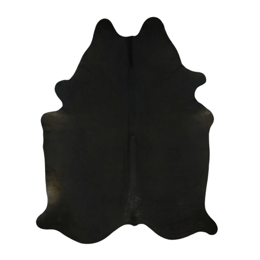 Black Solid Premium Brazilian Hide, XL #3907 6'x7'