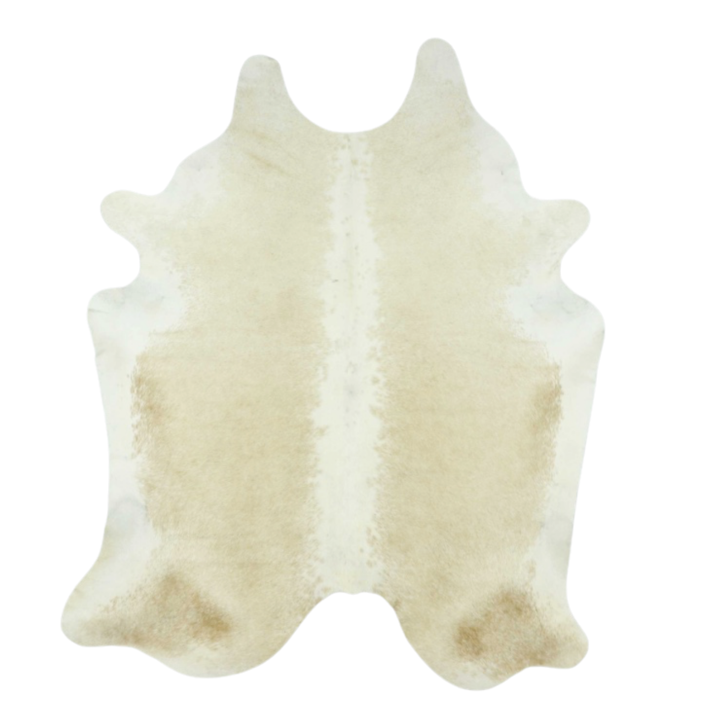 Beige & White Premium Brazilian Hide, XL #4749 6'x 7'