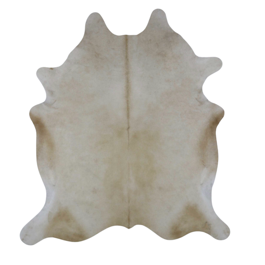 Light Beige Solid Premium Brazilian Hide, XL #663 7'x7'