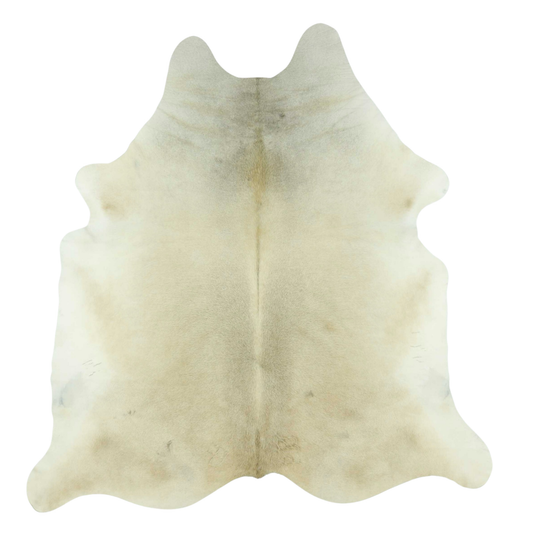 Light Beige Solid Premium Brazilian Hide, XL #818 7'x7'1"