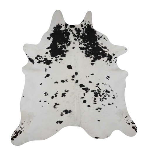 Salt & Pepper Black & White Premium Brazilian Hide, XL CH09N #905 7'x7'