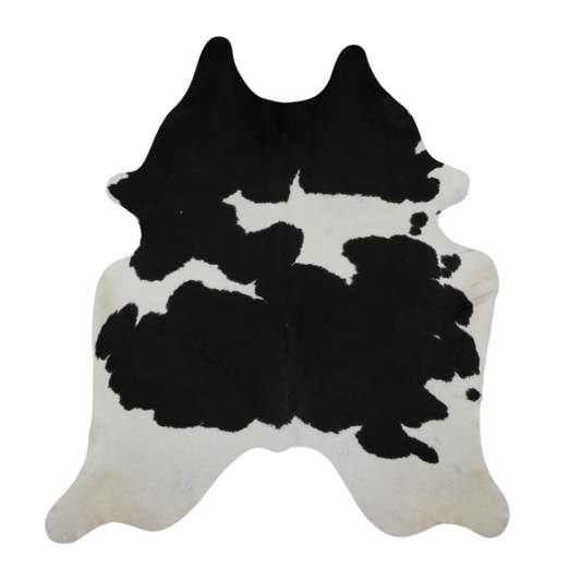 Black & White Premium Brazilian Hide, XL #528 7'x7'1"