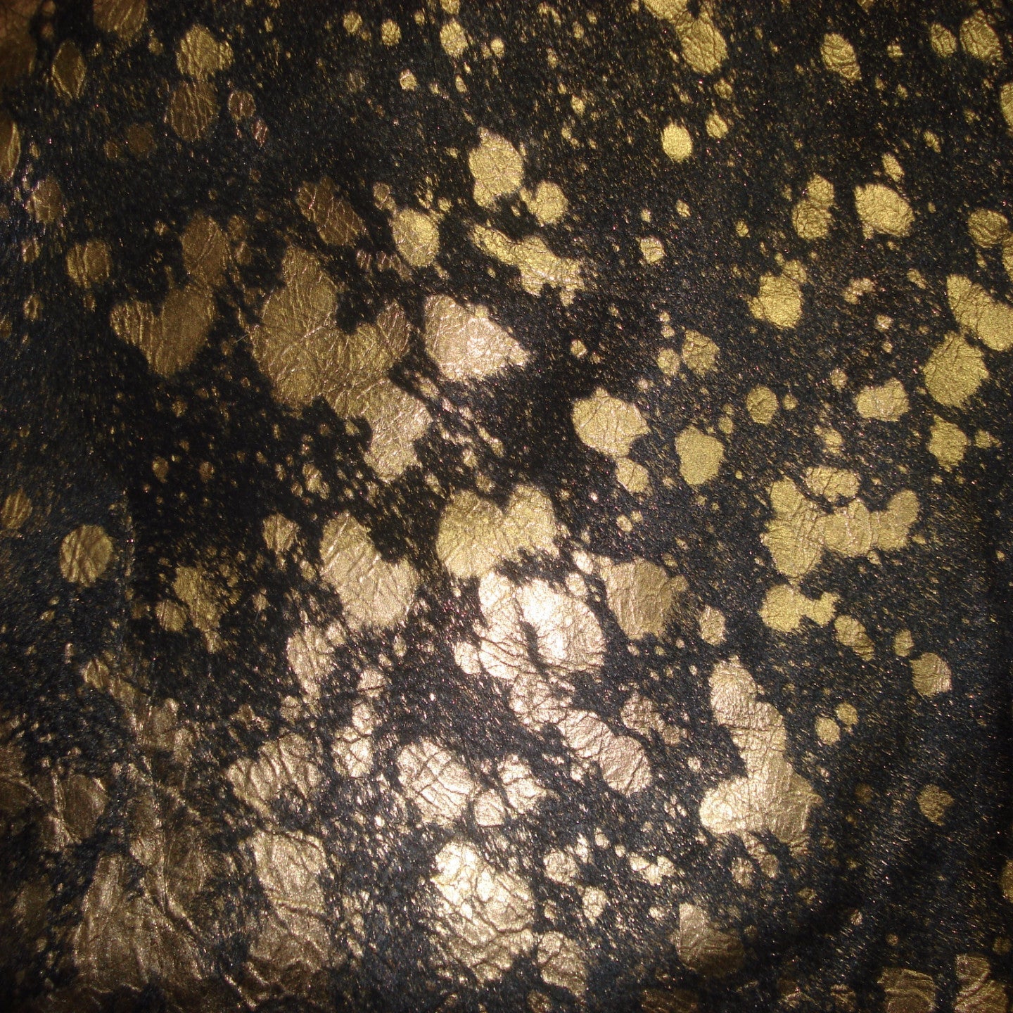 Black Devore Gold Acid Washed Premium Brazilian Cowhide, XL CH13DVD W