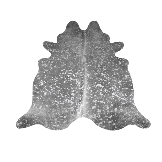 Charcoal Devore Silver Acid Washed Premium Brazilian Cowhide, XL CH23DVD W