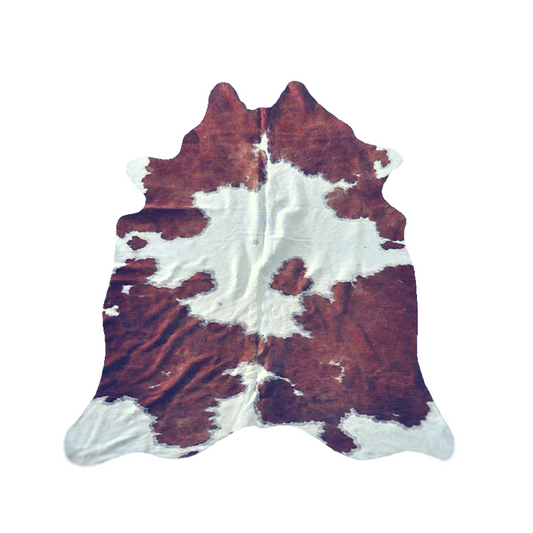 Brown & White, Dark Premium Brazilian Hide, XL CH14N W
