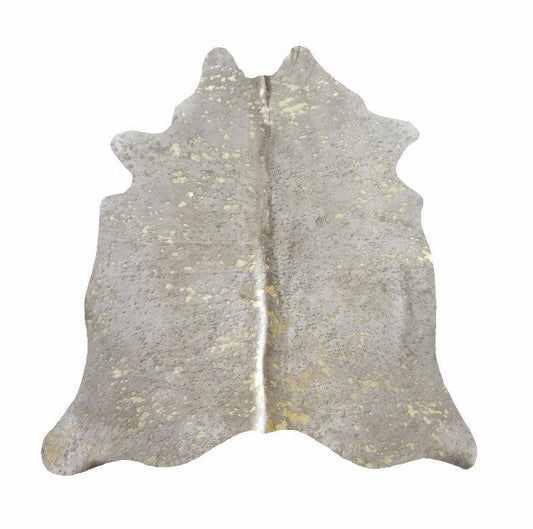White Devore Gold Acid Washed Premium Brazilian Cowhide, XL CH04DVN W