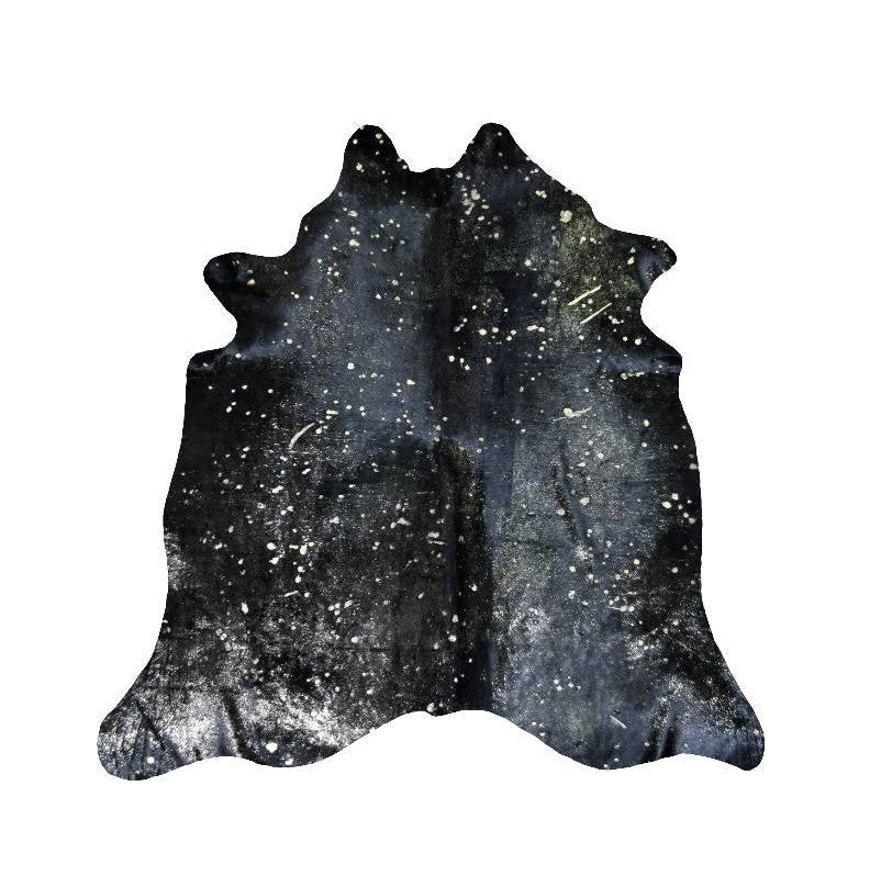 Black Devore Gold Acid Washed Premium Brazilian Cowhide, XL CH13DVD W