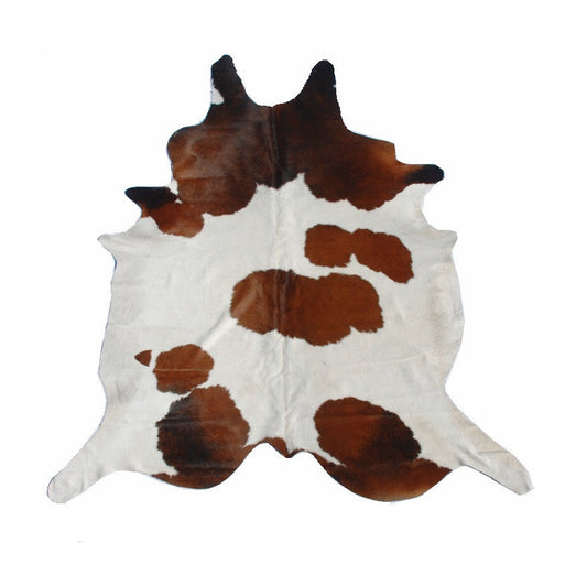 Brown & White Tricolor Premium Brazilian Hide, XL CH16N W